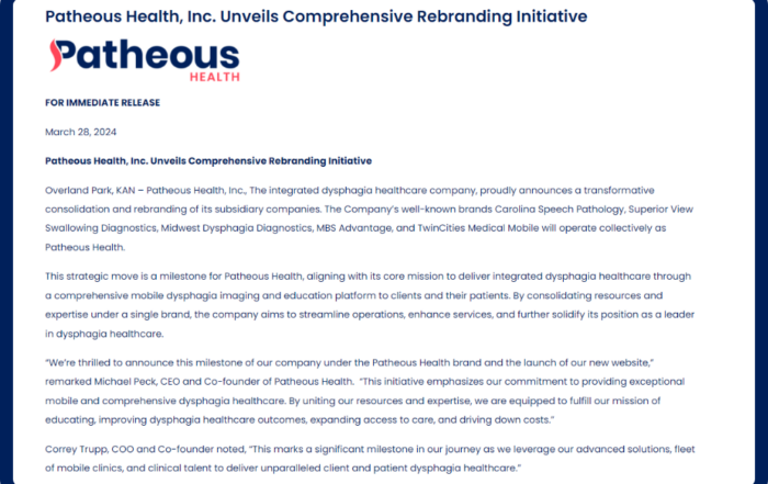 Patheous Health, Inc. Unveils Comprehensive Rebranding Initiative (1)